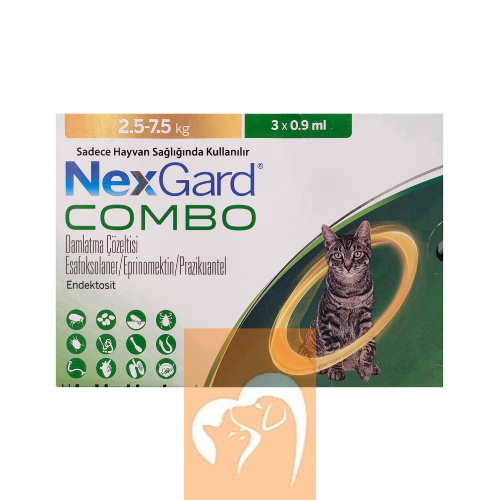 Nexgard Combo Yetişkin Kediler İçin İç Dış Parazit Damlası 3 Pipet SKT:09.2027