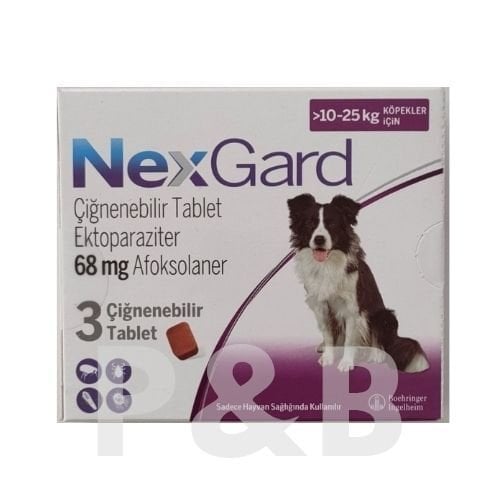 Nexgard 10-25 Köpek Dış Parazit 3 Tablet  SKT:10.2026