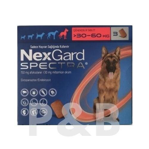 Nexgard Spectra 30-60 Kg Köpekler için İç Dış Parazit 3 Tablet SKT:09.2027
