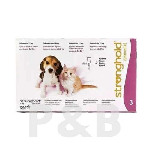 Stronghold Yavru Kedi/Köpek <2.5 Kg .15 mg 3 Pipet  SKT:11.2026