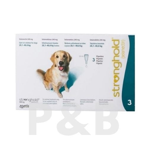 Stronghold Köpek 20-40 Kg için Damla 3 Pipet  (SKT :05.2027)