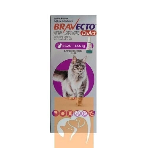 Bravecto DuAct Kedi 6.25-12.5 kg Damla 1.79ml 1 Tüp  SKT 2027