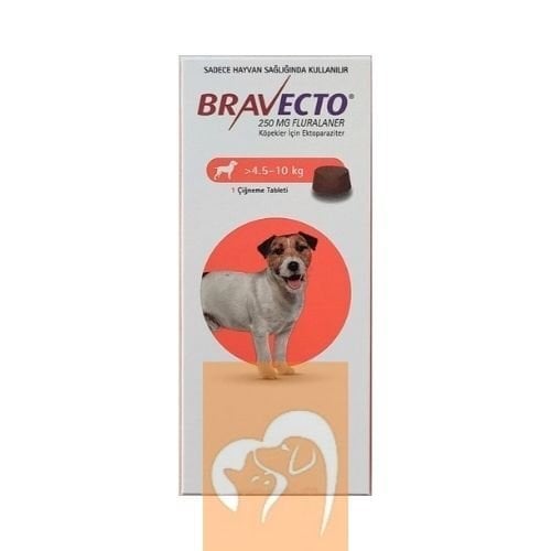 Bravecto 4.5-10 Kg Arası Köpekler İçin Dış Parazit Tableti (1 Tablet) SKT 01.2027