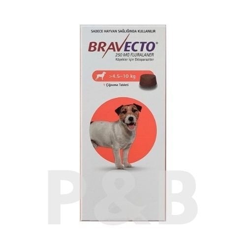 Bravecto 4.5-10 Kg Arası Köpekler İçin Dış Parazit Tableti (1 Tablet) SKT 01.2027
