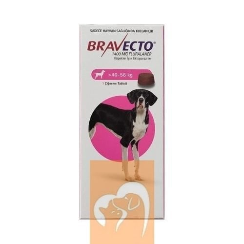 Bravecto 40-56 Kg Arası Köpekler İçin Dış Parazit Tableti (1 Tablet) SKT 12.2026