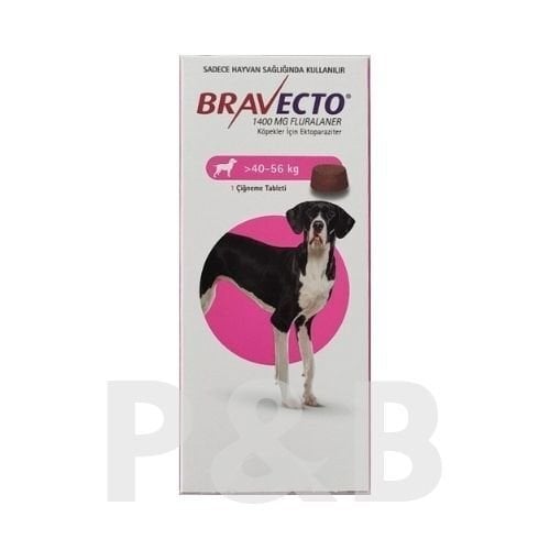 Bravecto 40-56 Kg Arası Köpekler İçin Dış Parazit Tableti (1 Tablet) SKT 12.2026