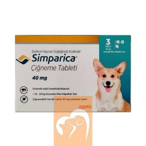 Zoetis Simparica Köpek 10-20 Kg İçin (3 Tablet) SKT 2027
