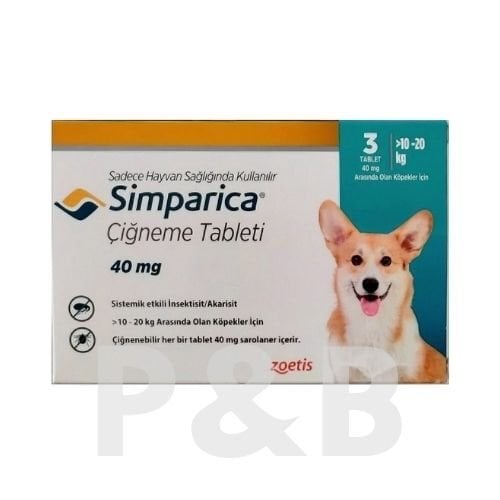 Zoetis Simparica Köpek 10-20 Kg İçin (3 Tablet) SKT 2027